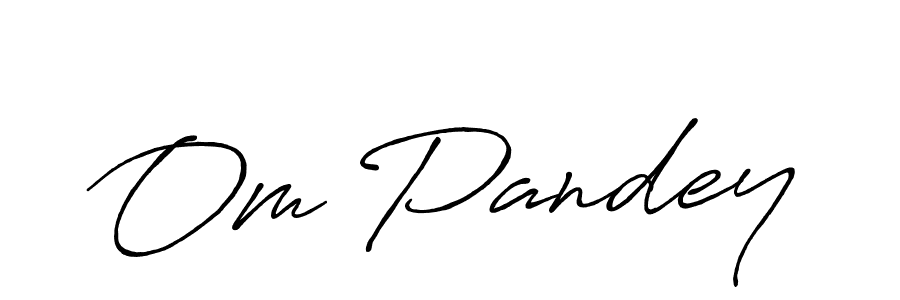 Also You can easily find your signature by using the search form. We will create Om Pandey name handwritten signature images for you free of cost using Antro_Vectra_Bolder sign style. Om Pandey signature style 7 images and pictures png