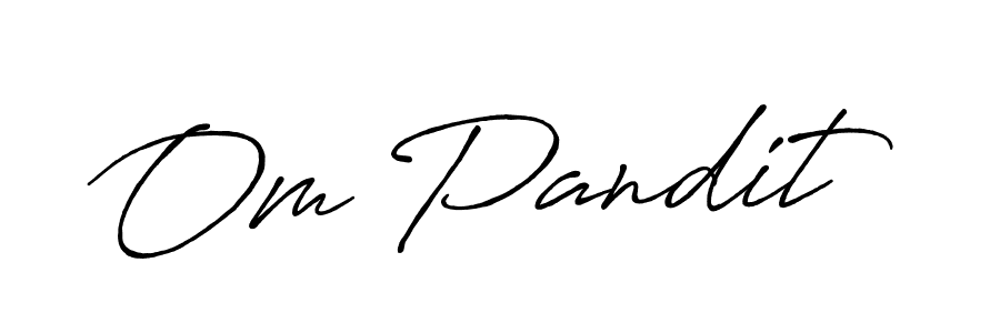 How to make Om Pandit signature? Antro_Vectra_Bolder is a professional autograph style. Create handwritten signature for Om Pandit name. Om Pandit signature style 7 images and pictures png