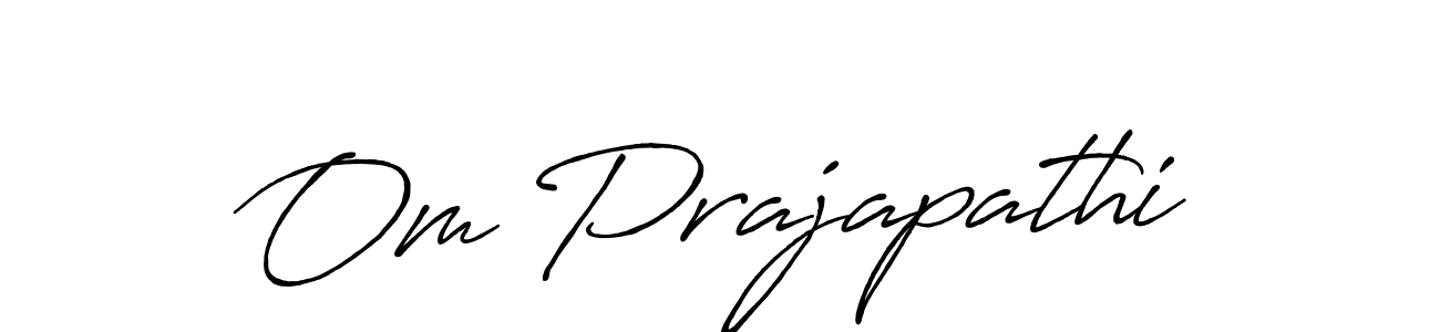 Design your own signature with our free online signature maker. With this signature software, you can create a handwritten (Antro_Vectra_Bolder) signature for name Om Prajapathi. Om Prajapathi signature style 7 images and pictures png