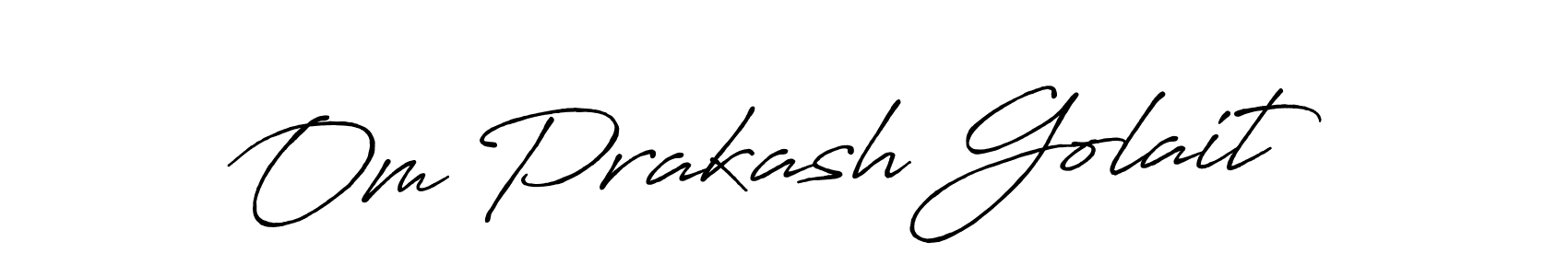 Om Prakash Golait stylish signature style. Best Handwritten Sign (Antro_Vectra_Bolder) for my name. Handwritten Signature Collection Ideas for my name Om Prakash Golait. Om Prakash Golait signature style 7 images and pictures png