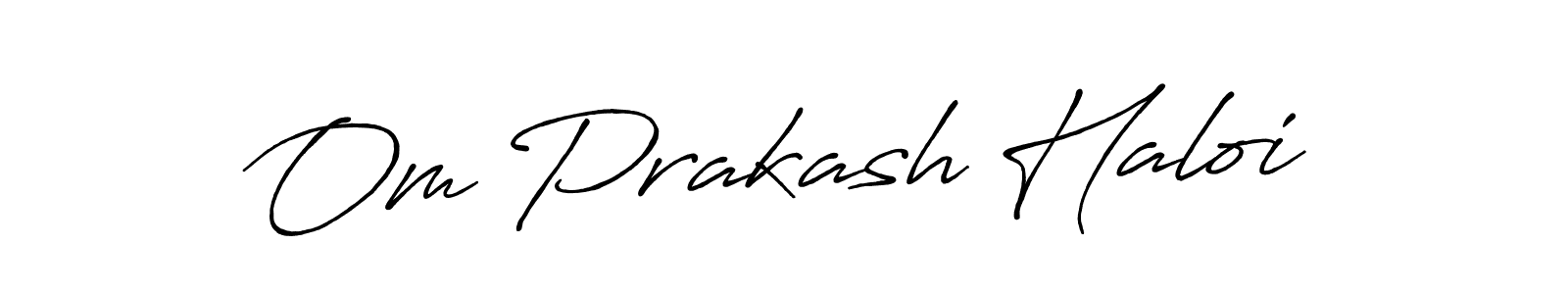 Design your own signature with our free online signature maker. With this signature software, you can create a handwritten (Antro_Vectra_Bolder) signature for name Om Prakash Haloi. Om Prakash Haloi signature style 7 images and pictures png