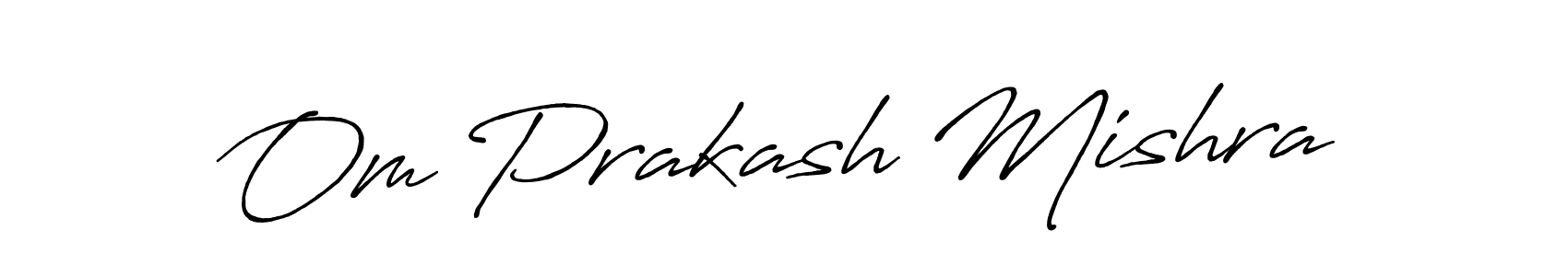 Create a beautiful signature design for name Om Prakash Mishra. With this signature (Antro_Vectra_Bolder) fonts, you can make a handwritten signature for free. Om Prakash Mishra signature style 7 images and pictures png