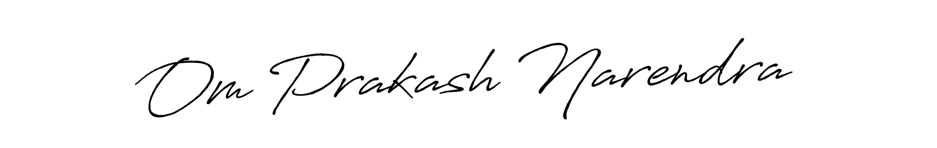 Also we have Om Prakash Narendra name is the best signature style. Create professional handwritten signature collection using Antro_Vectra_Bolder autograph style. Om Prakash Narendra signature style 7 images and pictures png