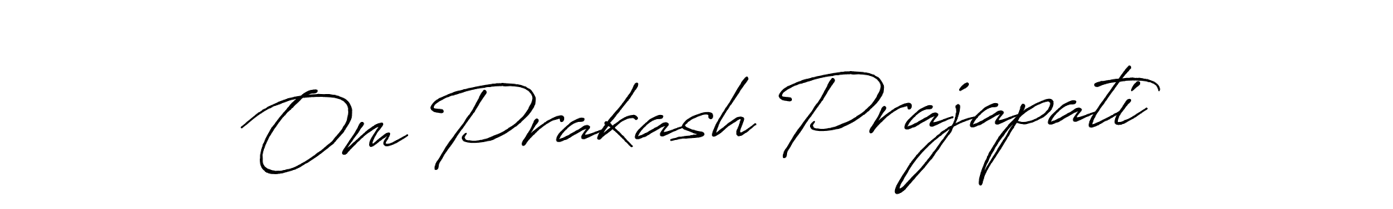 Design your own signature with our free online signature maker. With this signature software, you can create a handwritten (Antro_Vectra_Bolder) signature for name Om Prakash Prajapati. Om Prakash Prajapati signature style 7 images and pictures png