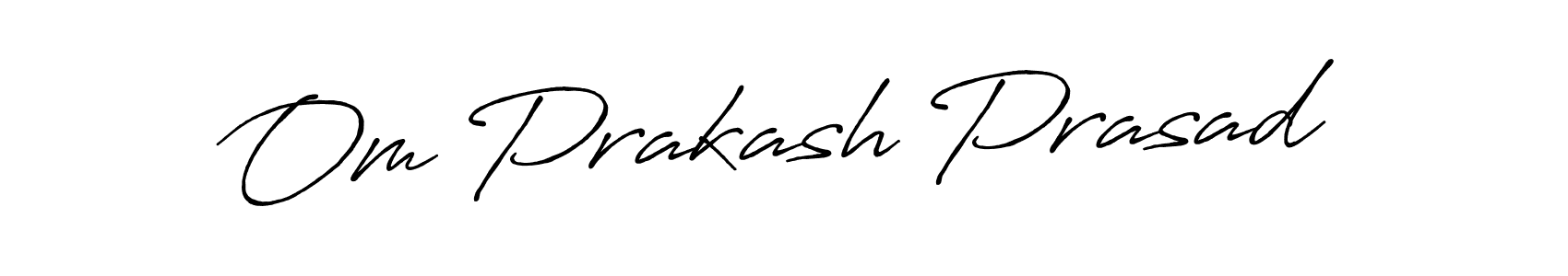 How to make Om Prakash Prasad name signature. Use Antro_Vectra_Bolder style for creating short signs online. This is the latest handwritten sign. Om Prakash Prasad signature style 7 images and pictures png