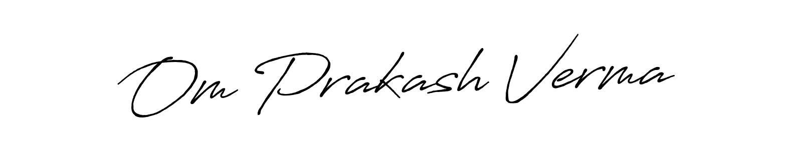 It looks lik you need a new signature style for name Om Prakash Verma. Design unique handwritten (Antro_Vectra_Bolder) signature with our free signature maker in just a few clicks. Om Prakash Verma signature style 7 images and pictures png