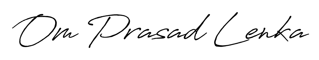 Create a personalized artistic stamp with Om Prasad Lenka in Antro_Vectra_Bolder font. Perfect for visual artists, designers, and influencers. Om Prasad Lenka signature style 7 images and pictures png