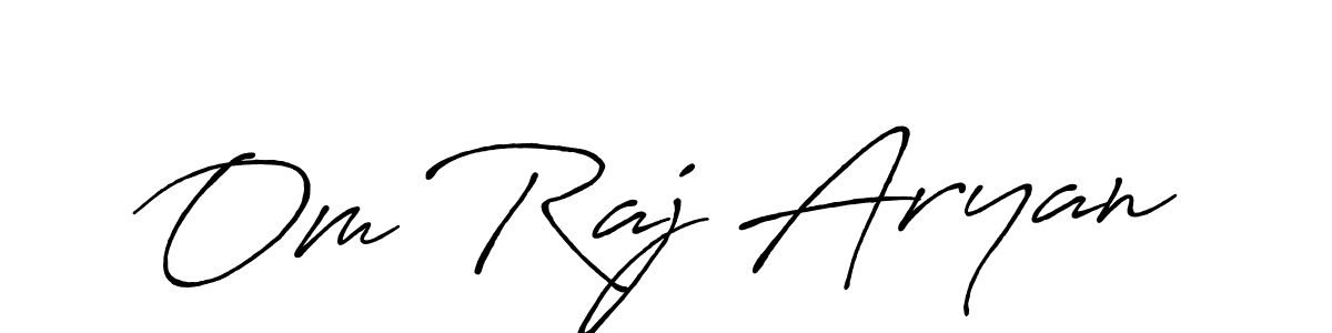 Use a signature maker to create a handwritten signature online. With this signature software, you can design (Antro_Vectra_Bolder) your own signature for name Om Raj Aryan. Om Raj Aryan signature style 7 images and pictures png