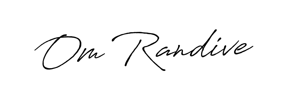 Also You can easily find your signature by using the search form. We will create Om Randive name handwritten signature images for you free of cost using Antro_Vectra_Bolder sign style. Om Randive signature style 7 images and pictures png