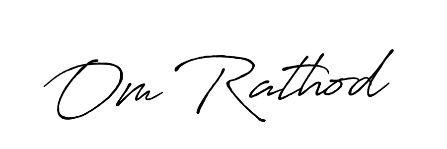 It looks lik you need a new signature style for name Om Rathod. Design unique handwritten (Antro_Vectra_Bolder) signature with our free signature maker in just a few clicks. Om Rathod signature style 7 images and pictures png