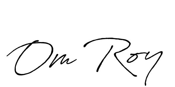 Also You can easily find your signature by using the search form. We will create Om Roy name handwritten signature images for you free of cost using Antro_Vectra_Bolder sign style. Om Roy signature style 7 images and pictures png