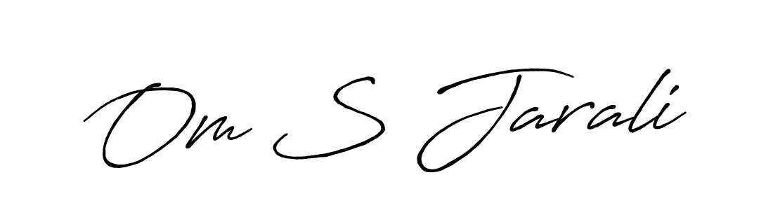 Also You can easily find your signature by using the search form. We will create Om S Jarali name handwritten signature images for you free of cost using Antro_Vectra_Bolder sign style. Om S Jarali signature style 7 images and pictures png