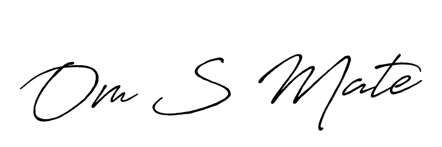 How to make Om S Mate signature? Antro_Vectra_Bolder is a professional autograph style. Create handwritten signature for Om S Mate name. Om S Mate signature style 7 images and pictures png
