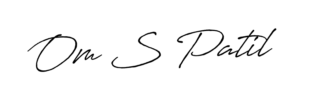 Similarly Antro_Vectra_Bolder is the best handwritten signature design. Signature creator online .You can use it as an online autograph creator for name Om S Patil. Om S Patil signature style 7 images and pictures png