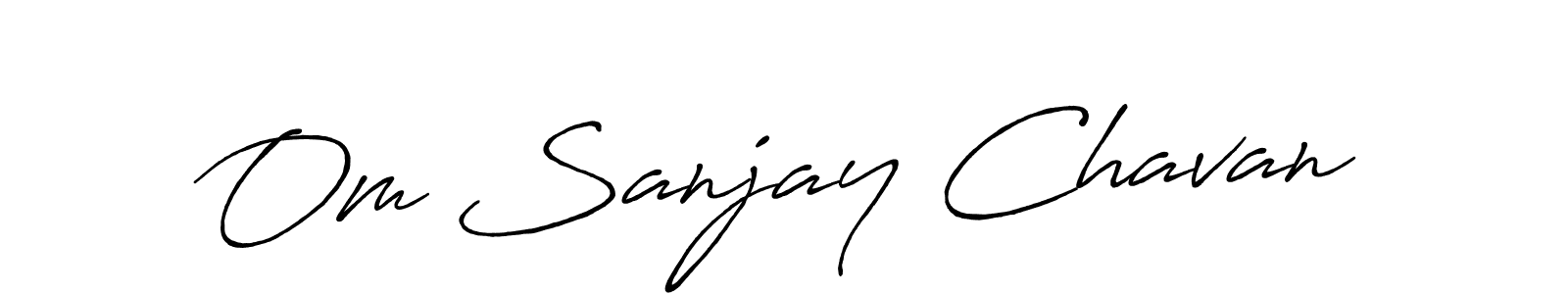 Design your own signature with our free online signature maker. With this signature software, you can create a handwritten (Antro_Vectra_Bolder) signature for name Om Sanjay Chavan. Om Sanjay Chavan signature style 7 images and pictures png