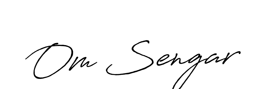 How to make Om Sengar name signature. Use Antro_Vectra_Bolder style for creating short signs online. This is the latest handwritten sign. Om Sengar signature style 7 images and pictures png