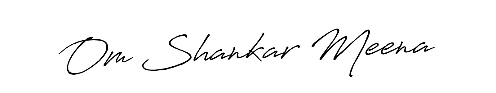 Create a beautiful signature design for name Om Shankar Meena. With this signature (Antro_Vectra_Bolder) fonts, you can make a handwritten signature for free. Om Shankar Meena signature style 7 images and pictures png