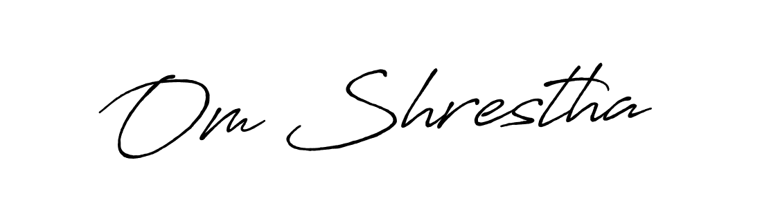 Also You can easily find your signature by using the search form. We will create Om Shrestha name handwritten signature images for you free of cost using Antro_Vectra_Bolder sign style. Om Shrestha signature style 7 images and pictures png