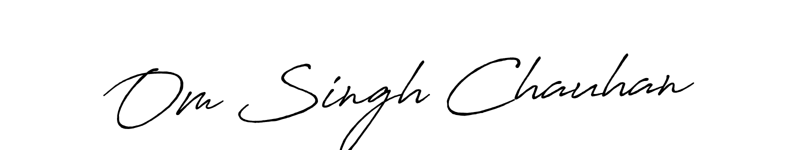 Design your own signature with our free online signature maker. With this signature software, you can create a handwritten (Antro_Vectra_Bolder) signature for name Om Singh Chauhan. Om Singh Chauhan signature style 7 images and pictures png