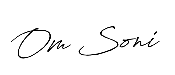 Make a short Om Soni signature style. Manage your documents anywhere anytime using Antro_Vectra_Bolder. Create and add eSignatures, submit forms, share and send files easily. Om Soni signature style 7 images and pictures png