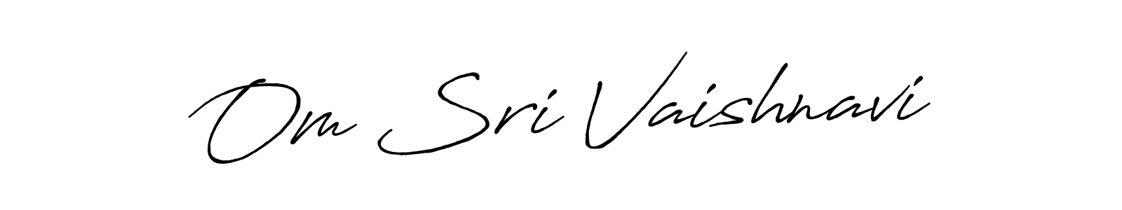 Design your own signature with our free online signature maker. With this signature software, you can create a handwritten (Antro_Vectra_Bolder) signature for name Om Sri Vaishnavi. Om Sri Vaishnavi signature style 7 images and pictures png