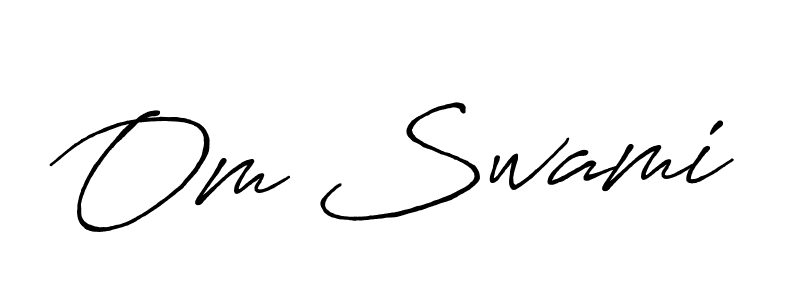 Also we have Om Swami name is the best signature style. Create professional handwritten signature collection using Antro_Vectra_Bolder autograph style. Om Swami signature style 7 images and pictures png