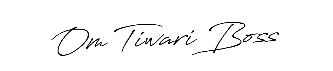 Once you've used our free online signature maker to create your best signature Antro_Vectra_Bolder style, it's time to enjoy all of the benefits that Om Tiwari Boss name signing documents. Om Tiwari Boss signature style 7 images and pictures png