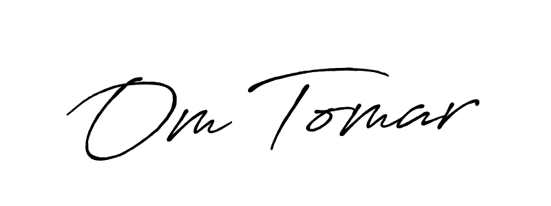 Make a beautiful signature design for name Om Tomar. With this signature (Antro_Vectra_Bolder) style, you can create a handwritten signature for free. Om Tomar signature style 7 images and pictures png