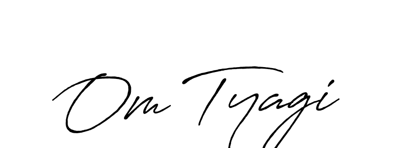 Make a beautiful signature design for name Om Tyagi. With this signature (Antro_Vectra_Bolder) style, you can create a handwritten signature for free. Om Tyagi signature style 7 images and pictures png
