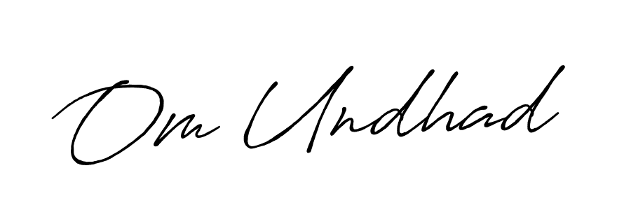 if you are searching for the best signature style for your name Om Undhad. so please give up your signature search. here we have designed multiple signature styles  using Antro_Vectra_Bolder. Om Undhad signature style 7 images and pictures png