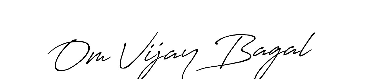 Also we have Om Vijay Bagal name is the best signature style. Create professional handwritten signature collection using Antro_Vectra_Bolder autograph style. Om Vijay Bagal signature style 7 images and pictures png