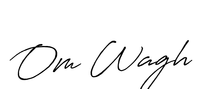 Make a beautiful signature design for name Om Wagh. With this signature (Antro_Vectra_Bolder) style, you can create a handwritten signature for free. Om Wagh signature style 7 images and pictures png