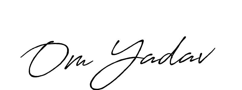 Also You can easily find your signature by using the search form. We will create Om Yadav name handwritten signature images for you free of cost using Antro_Vectra_Bolder sign style. Om Yadav signature style 7 images and pictures png