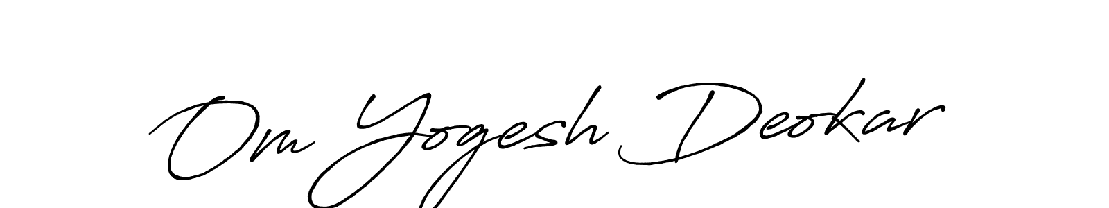 How to make Om Yogesh Deokar signature? Antro_Vectra_Bolder is a professional autograph style. Create handwritten signature for Om Yogesh Deokar name. Om Yogesh Deokar signature style 7 images and pictures png