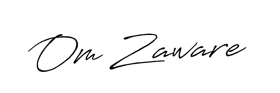 Also we have Om Zaware name is the best signature style. Create professional handwritten signature collection using Antro_Vectra_Bolder autograph style. Om Zaware signature style 7 images and pictures png