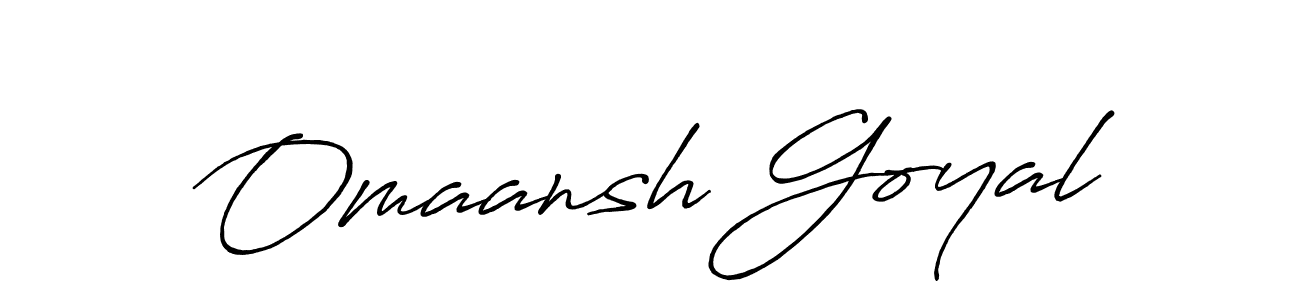 Antro_Vectra_Bolder is a professional signature style that is perfect for those who want to add a touch of class to their signature. It is also a great choice for those who want to make their signature more unique. Get Omaansh Goyal name to fancy signature for free. Omaansh Goyal signature style 7 images and pictures png