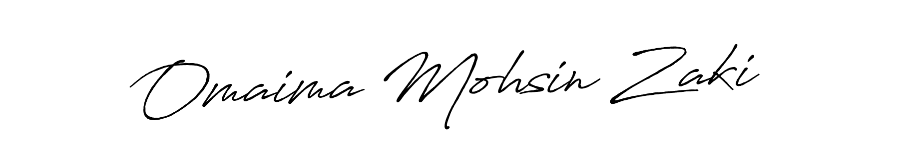 Omaima Mohsin Zaki stylish signature style. Best Handwritten Sign (Antro_Vectra_Bolder) for my name. Handwritten Signature Collection Ideas for my name Omaima Mohsin Zaki. Omaima Mohsin Zaki signature style 7 images and pictures png