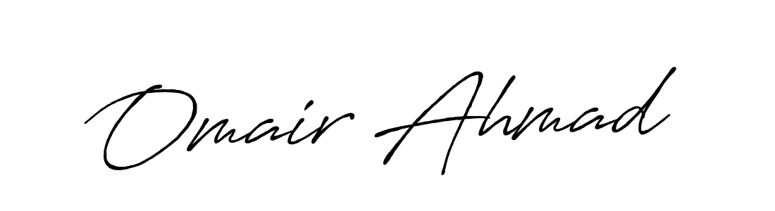 Also we have Omair Ahmad name is the best signature style. Create professional handwritten signature collection using Antro_Vectra_Bolder autograph style. Omair Ahmad signature style 7 images and pictures png