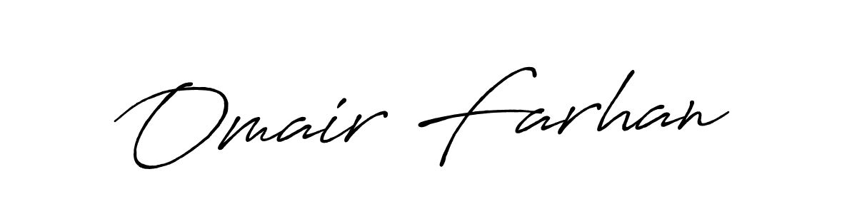 How to make Omair Farhan signature? Antro_Vectra_Bolder is a professional autograph style. Create handwritten signature for Omair Farhan name. Omair Farhan signature style 7 images and pictures png