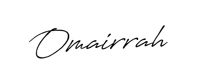 The best way (Antro_Vectra_Bolder) to make a short signature is to pick only two or three words in your name. The name Omairrah include a total of six letters. For converting this name. Omairrah signature style 7 images and pictures png