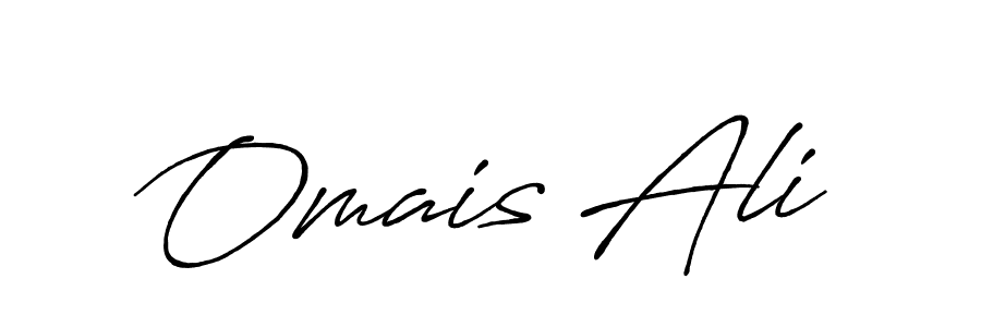 Create a beautiful signature design for name Omais Ali. With this signature (Antro_Vectra_Bolder) fonts, you can make a handwritten signature for free. Omais Ali signature style 7 images and pictures png