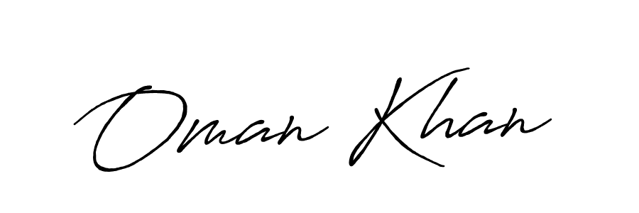 How to make Oman Khan signature? Antro_Vectra_Bolder is a professional autograph style. Create handwritten signature for Oman Khan name. Oman Khan signature style 7 images and pictures png