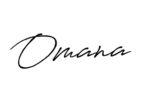 Use a signature maker to create a handwritten signature online. With this signature software, you can design (Antro_Vectra_Bolder) your own signature for name Omana. Omana signature style 7 images and pictures png