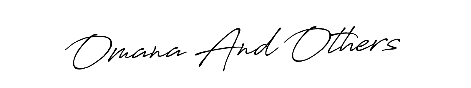 This is the best signature style for the Omana And Others name. Also you like these signature font (Antro_Vectra_Bolder). Mix name signature. Omana And Others signature style 7 images and pictures png