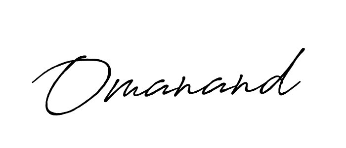 How to make Omanand name signature. Use Antro_Vectra_Bolder style for creating short signs online. This is the latest handwritten sign. Omanand signature style 7 images and pictures png