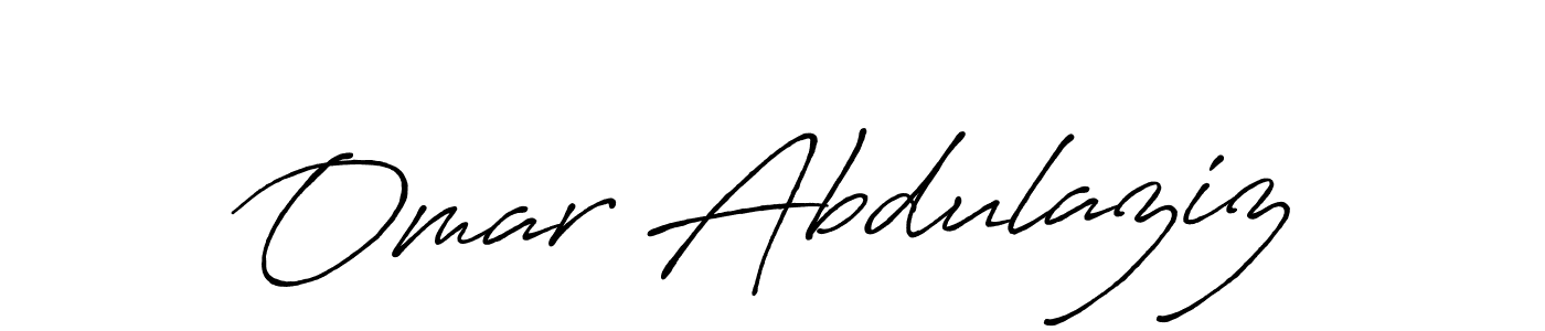 Also we have Omar Abdulaziz name is the best signature style. Create professional handwritten signature collection using Antro_Vectra_Bolder autograph style. Omar Abdulaziz signature style 7 images and pictures png