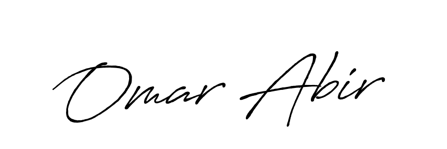 Create a beautiful signature design for name Omar Abir. With this signature (Antro_Vectra_Bolder) fonts, you can make a handwritten signature for free. Omar Abir signature style 7 images and pictures png