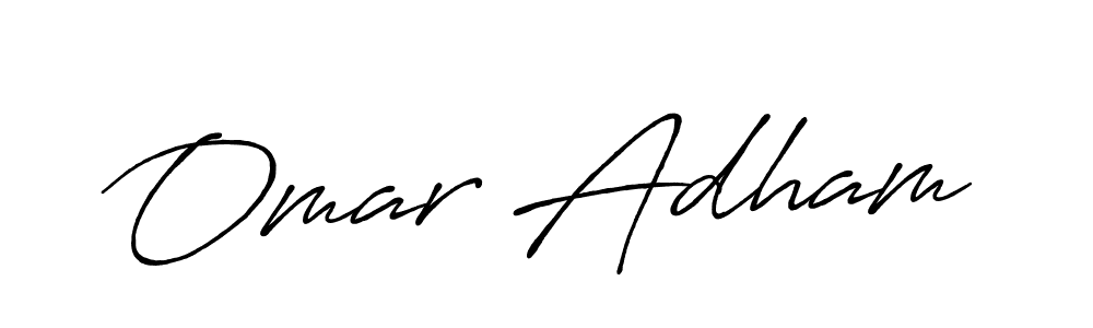 Also we have Omar Adham name is the best signature style. Create professional handwritten signature collection using Antro_Vectra_Bolder autograph style. Omar Adham signature style 7 images and pictures png