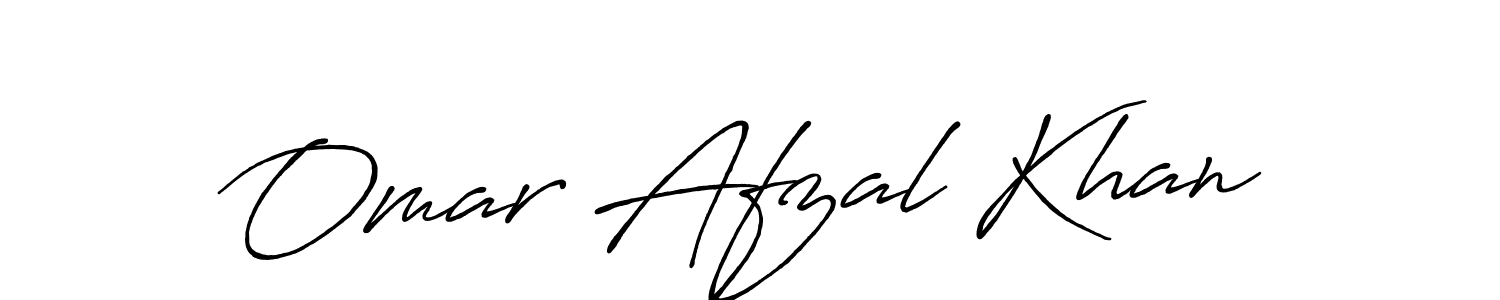 How to make Omar Afzal Khan name signature. Use Antro_Vectra_Bolder style for creating short signs online. This is the latest handwritten sign. Omar Afzal Khan signature style 7 images and pictures png