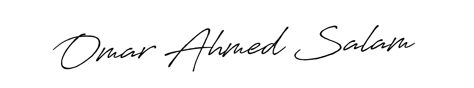 Also we have Omar Ahmed Salam name is the best signature style. Create professional handwritten signature collection using Antro_Vectra_Bolder autograph style. Omar Ahmed Salam signature style 7 images and pictures png